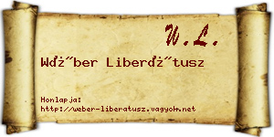 Wéber Liberátusz névjegykártya